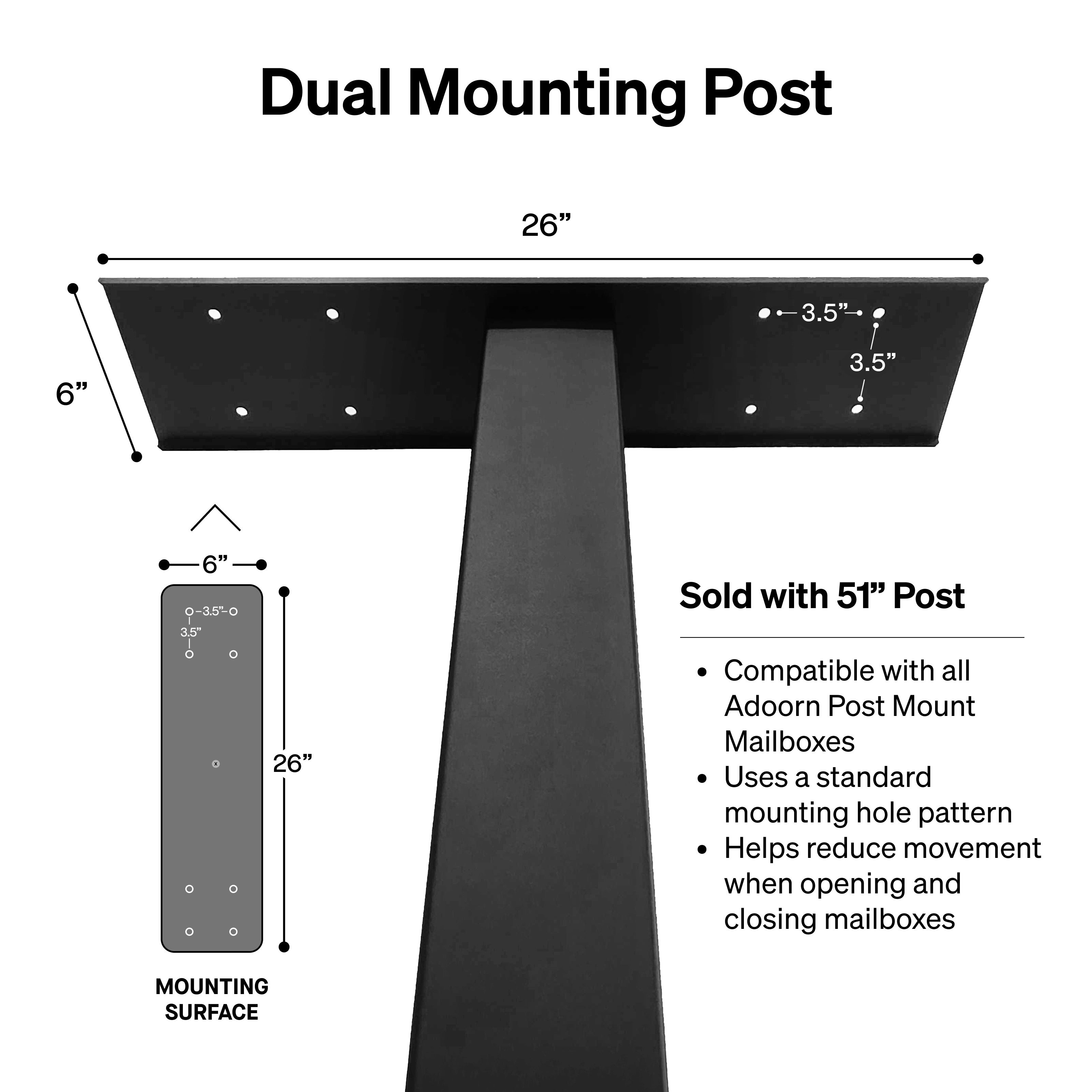 Dual Mounting Post