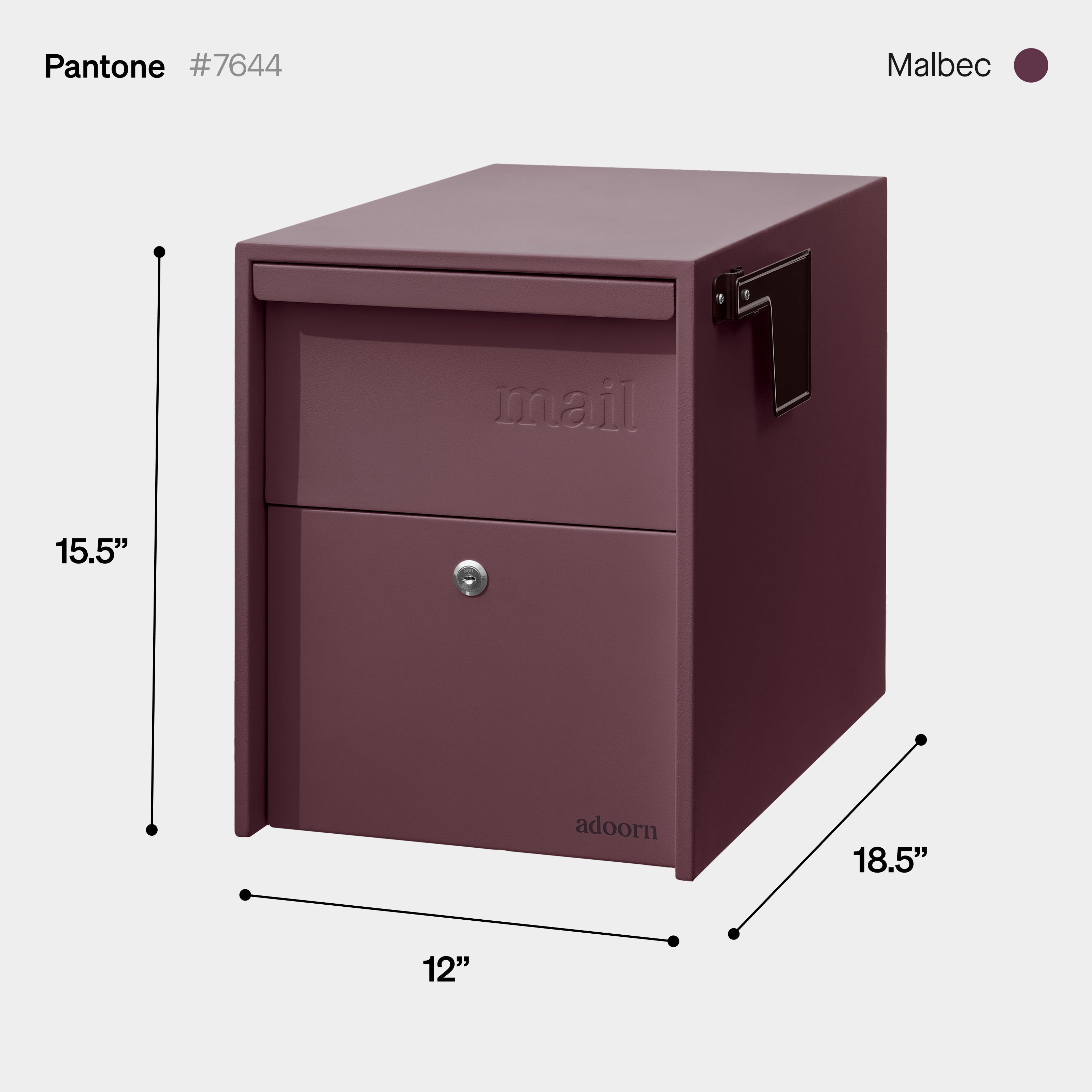 Locking Post Mount Mailbox | Large