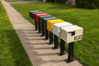Adoorn Post Mount mailboxes alongside Wall Mount imagery, the lineup at a glance