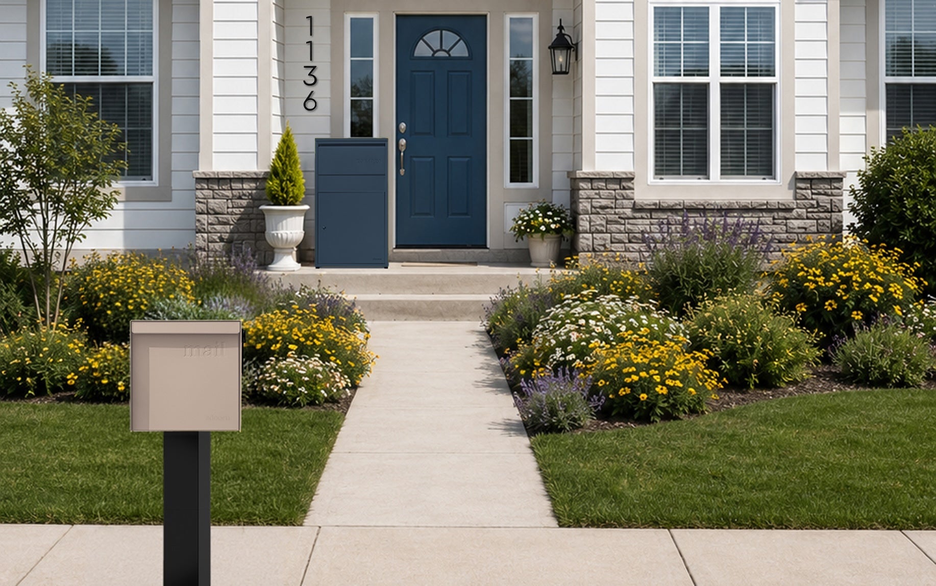 Adoorn curb appeal styles: front-entry mailbox looks