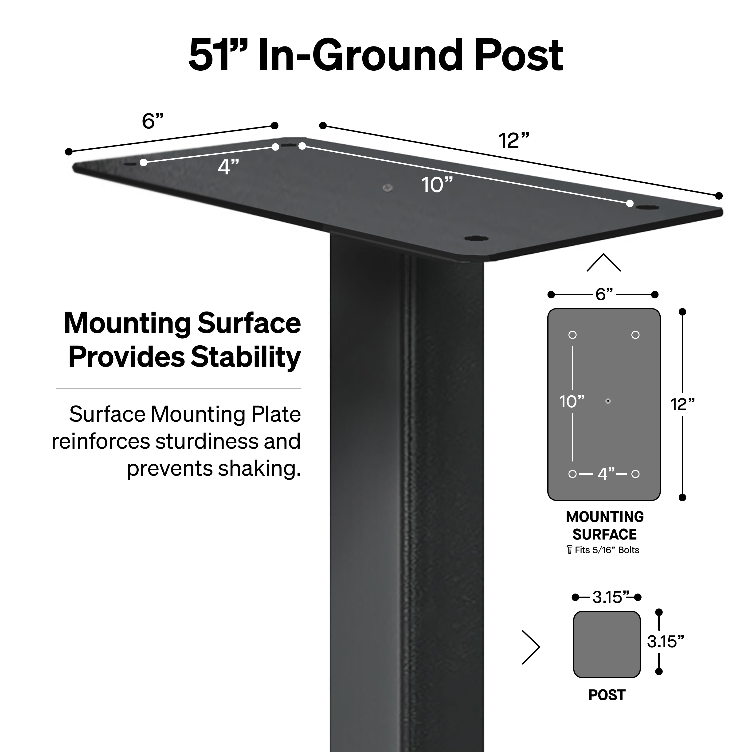 Adoorn mounting post universally compatible mounting plate