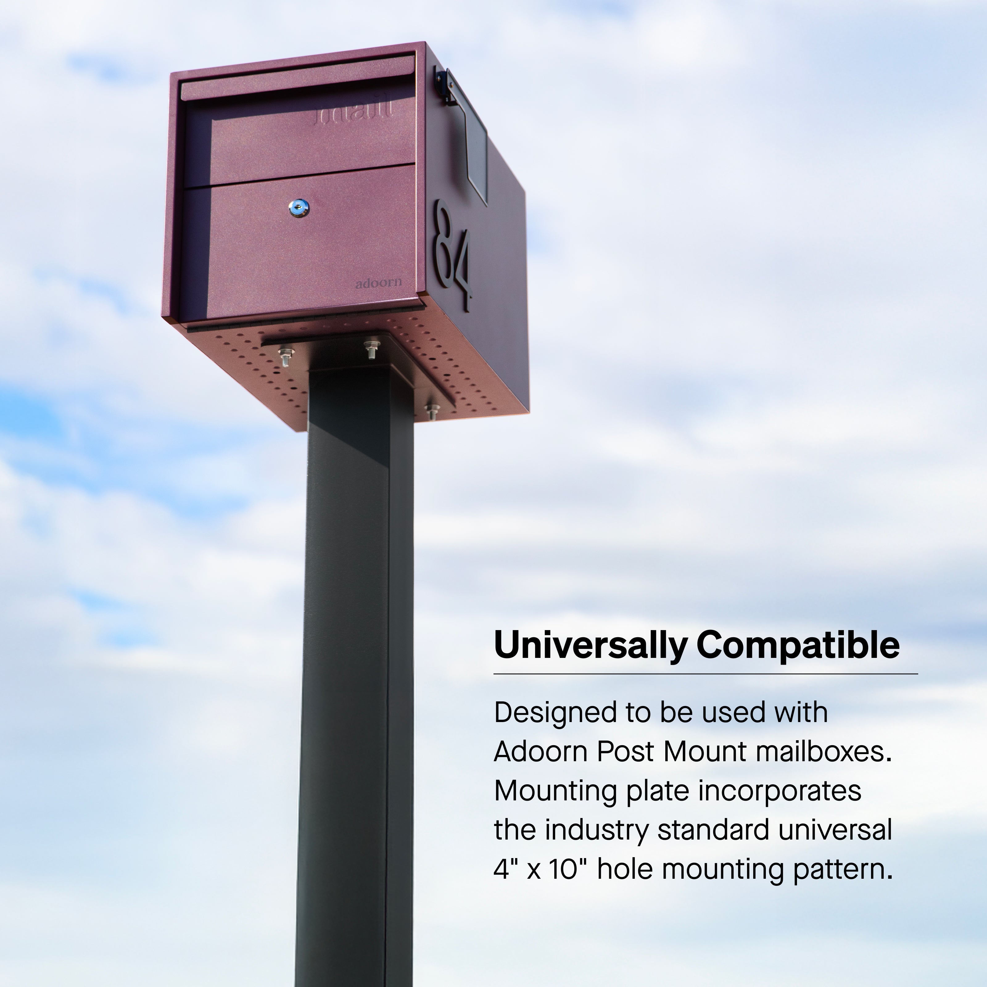 Adoorn In-Ground Post mounting plate and installation detail