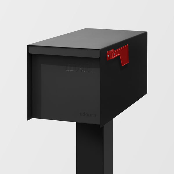 Adoorn Post Mount Mailbox in Black