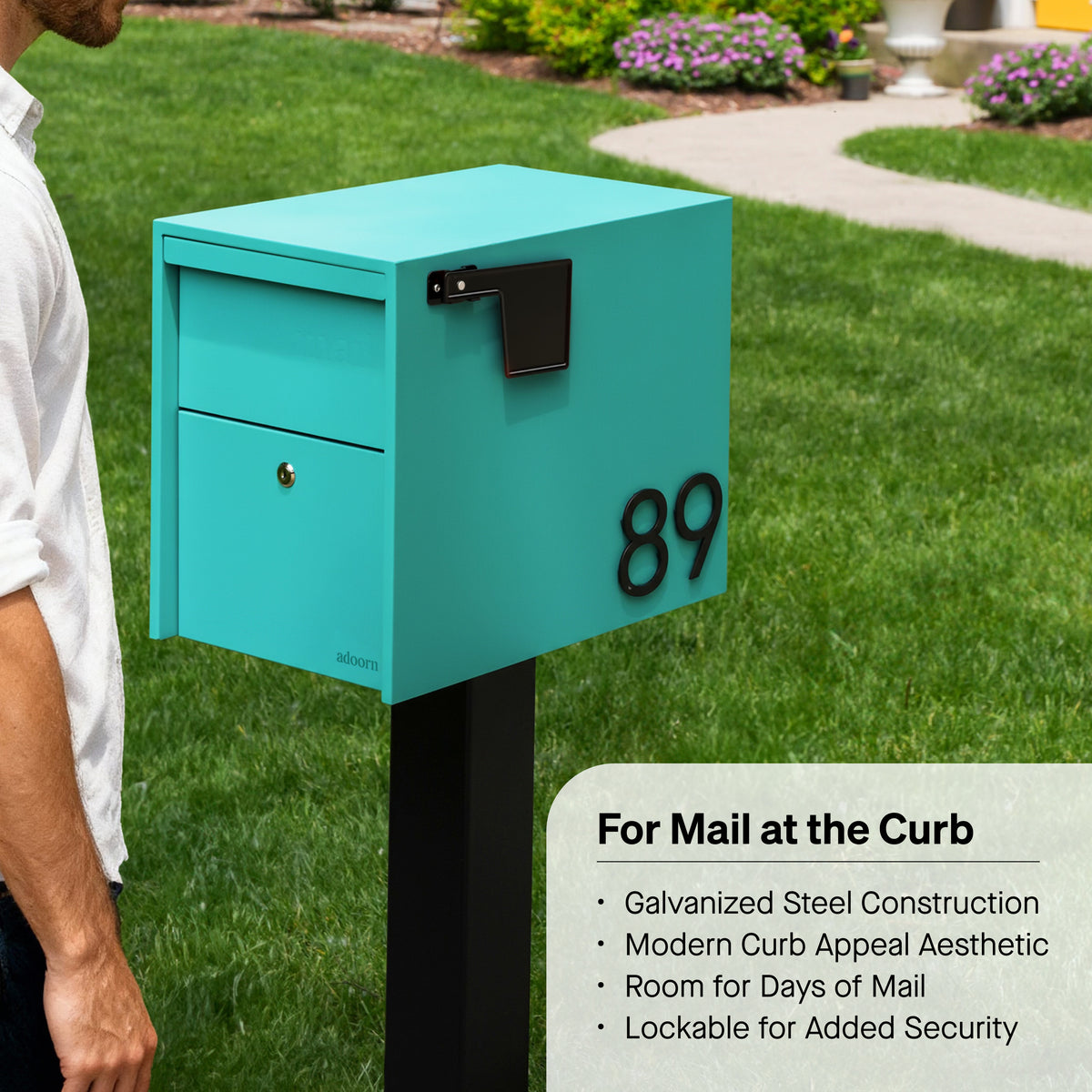 Post Lock File Locking Post Mount Mailbox | Large