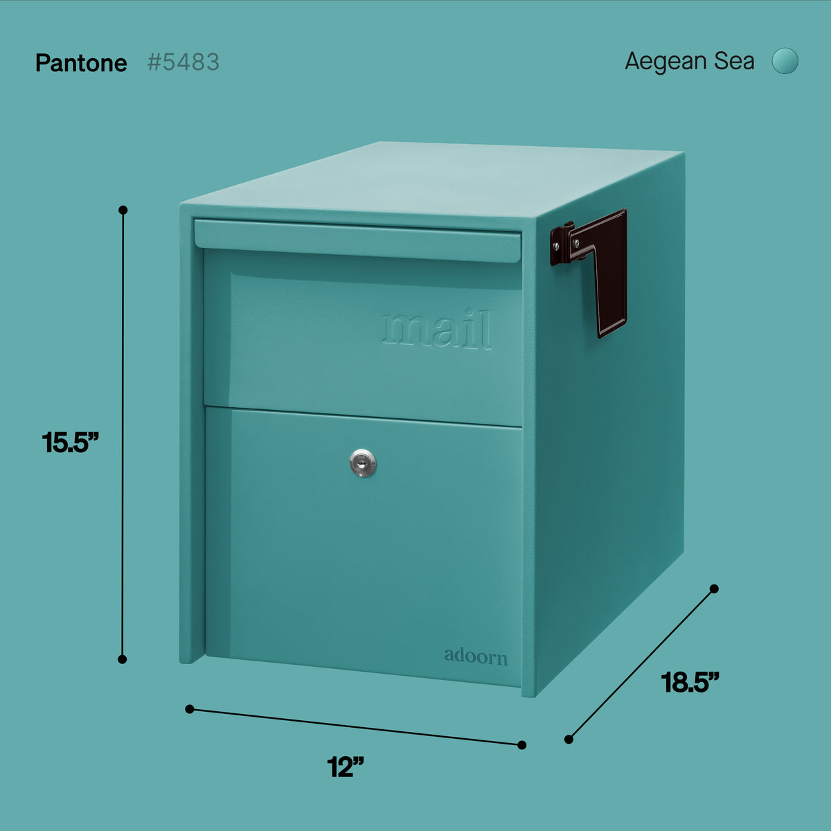 Locking Post Mount Mailbox | Large