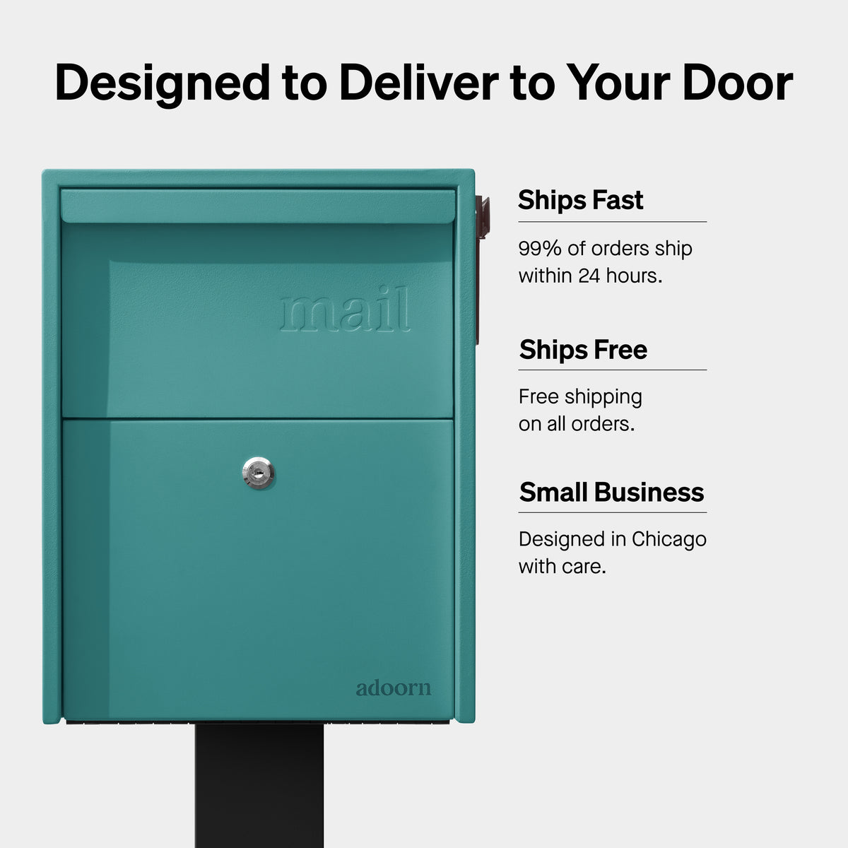 Locking Post Mount Mailbox | Large